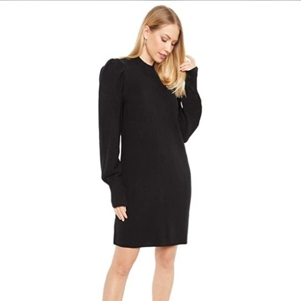 WAYF X Influencers Puff Sleeve Dress Black Med NWT